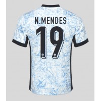 Camiseta Portugal Nuno Mendes #19 Visitante Equipación Eurocopa 2024 manga corta